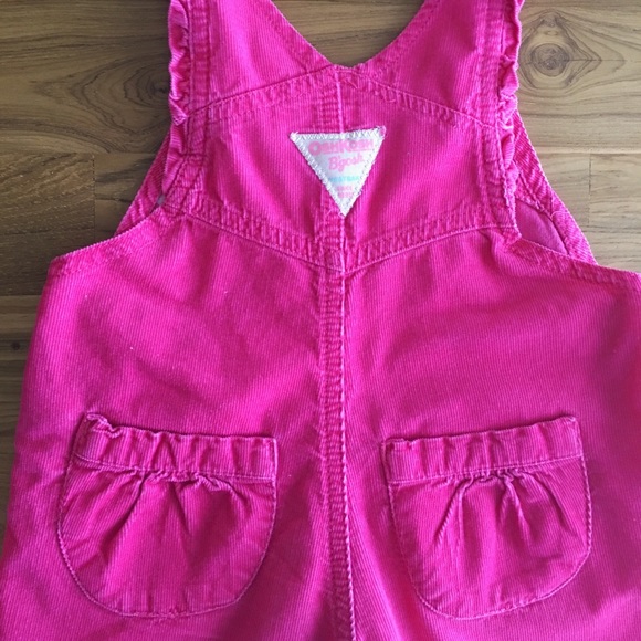 OshKosh 18M Pink Corduroy Overalls with Ruffles for Baby/Toddler - Picture 5 of 5
